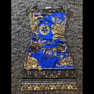 Royal 👑 Blue, Multi print dress